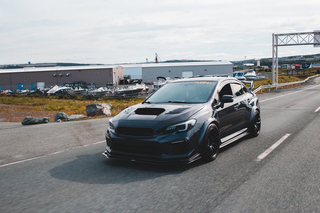 Front bumper and side skirt body kit styling example